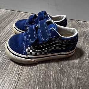 Vans Blue Checkered Toddler Sneakers